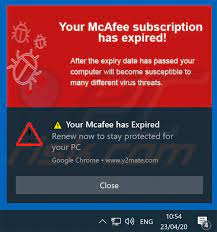 how to stop McAfee pop-ups